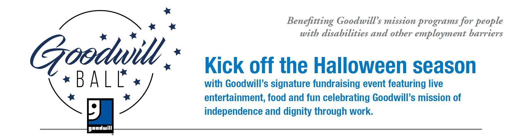 Benefitting Goodwill’s mission programs for people with disabilities and other employment barriers